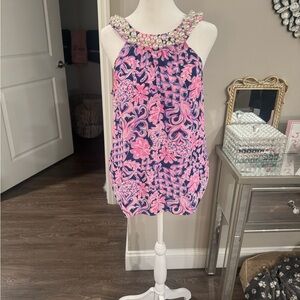 Lilly Pulitzer Pink and Blue Blouse